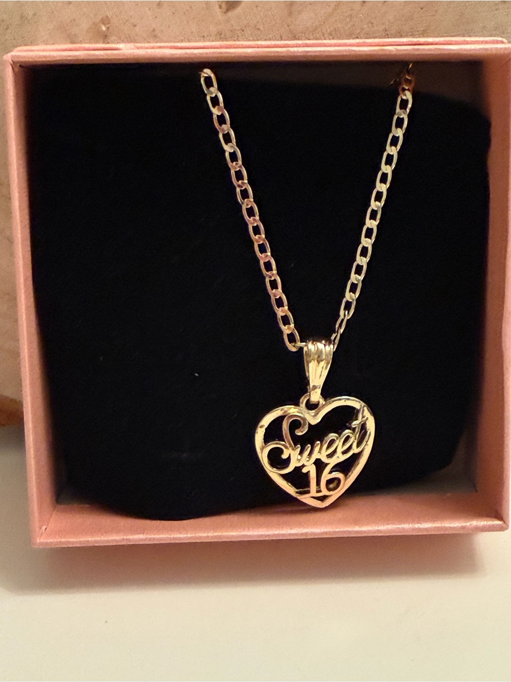 Gold Plated Sweet 16 Necklace